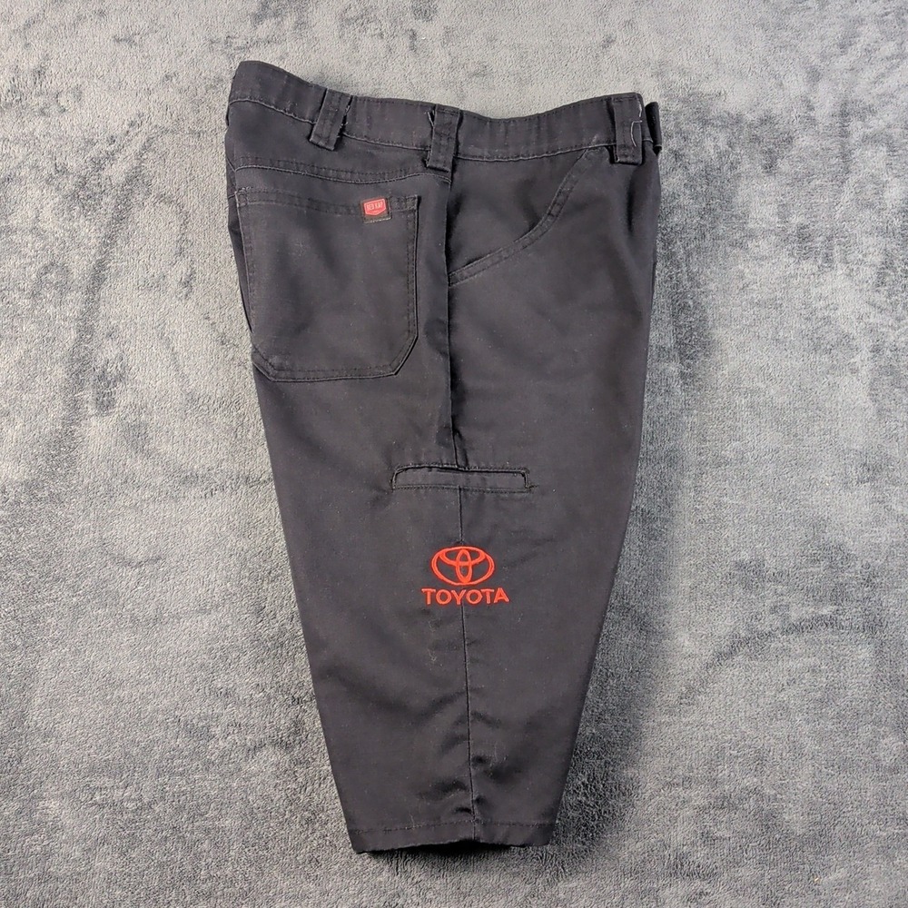 Red Kap Men's Black Work Shorts Size W30 L13 Toyota Logo - Picture 2 of 4